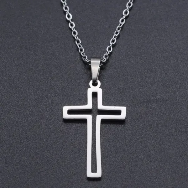 Cross pendant stainless steel necklace - Image 4