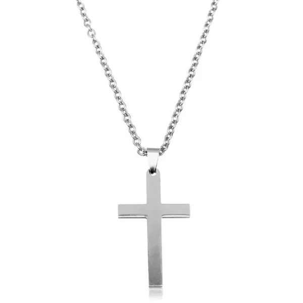 Minimalist Stainless Steel Cross Necklace for Men